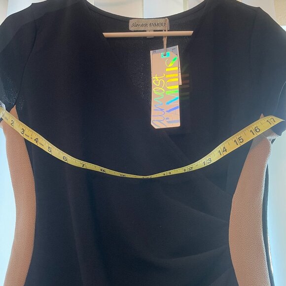 **SOLD** NWT Body Con Black & Tan Cross Dress (L) - Picture 6 of 8